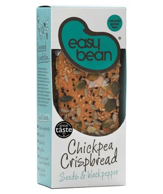 Easy Bean Chickpea Crispbread Seeds & Black Pepper 110g