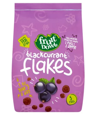 Fruit Bowl Blackcurrant Fruit Flakes 5 x 18g