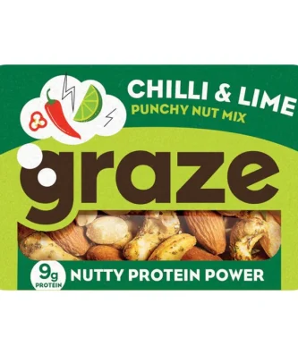 Graze Nutty Protein Power Snack Mix Punchy Chilli & Lime 35g