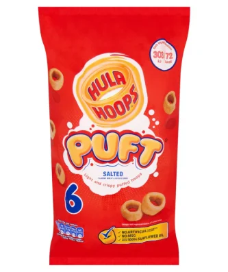 Hula Hoops Puft Salted 6 x 15g per pack