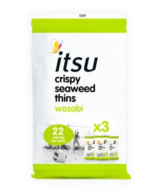 Itsu Wasabi Seaweed Thins 3 x 5g per pack