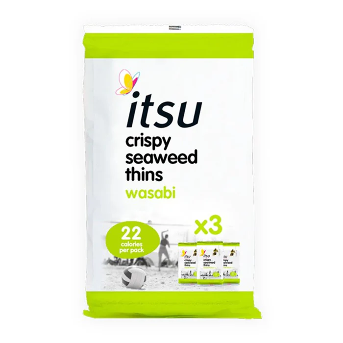 Itsu Wasabi Seaweed Thins 3 x 5g per pack