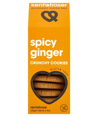 Kent & Fraser Gluten Free Spicy Ginger Crunchy Cookies 125g