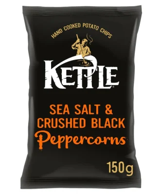 Kettle Chips Sea Salt & Crushed Black Peppercorns 150g