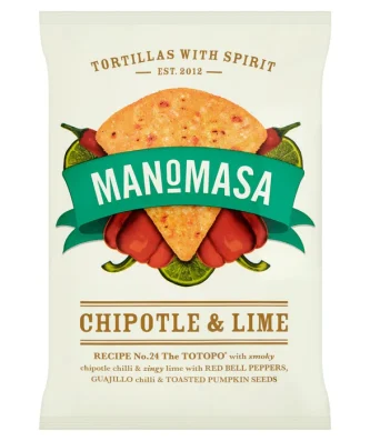 Manomasa Chipotle & Lime Tortilla Chips 160g