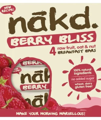 Nakd Berry Bliss Fruit Nut & Oat Bars 4 x 30g