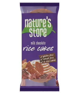 Nature's Store Gluten Free Milk Chocolate Rice Cakes 100g