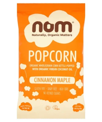 Nom Organic Cinnamon Maple Popcorn 25g