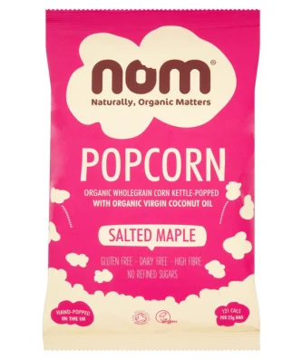 Nom Organic Salted Maple Popcorn 25g