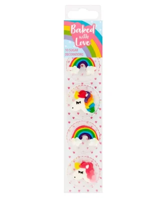 Baked With Love Edible Unicorn Decorations 10 per pack