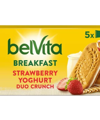 Belvita Strawberry Yogurt Duo Crunch Breakfast Biscuits 5 per pack