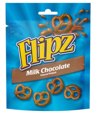 Flipz Milk Chocolate Covered Pretzels Pouch 100g