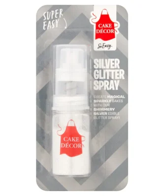 Cake Decor Silver Glitter Spray 4g