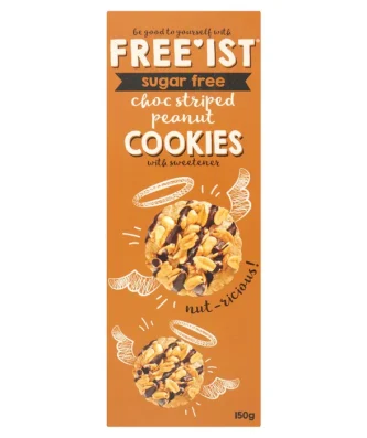 Free'ist Sugar Free Chocolate Striped Peanut Cookies 150g