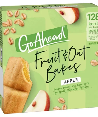 Go Ahead Apple Fruit & Oat Bakes Snack Bars 6 per pack