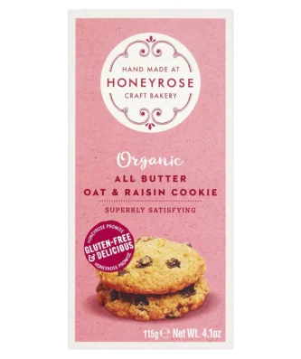 Honeyrose All Butter Oat & Raisin Cookies 115g