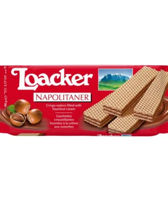 Loacker Napolitaner Hazelnut Cream Wafer 90g - Special Offer