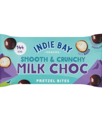 Indie Bay Snacks Spelt Pretzel Bites Milk Chocolate 31g