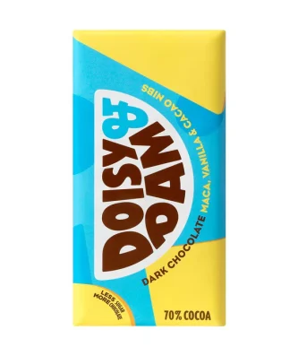 Doisy & Dam Maca, Vanilla & Cacao Nibs 70% Dark Chocolate 80g