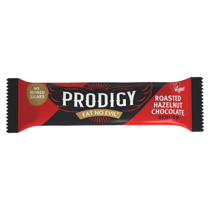 Prodigy Chunky Roasted Hazelnut Chocolate Bar 35g