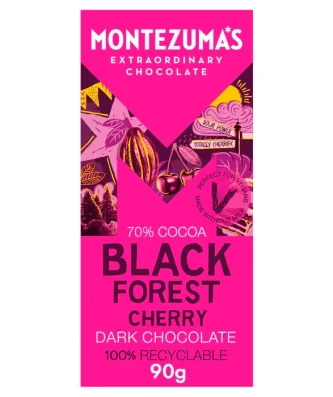 Montezuma's Black Forest Dark Chocolate with Cherry 90g