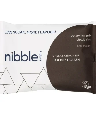 Nibble Simply Cheeky Choc Chip Cookie Dough Low Carb Biscuit Bites 36g