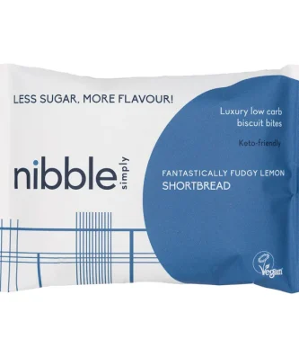 Nibble Simply Fantastically Fudgy Lemon Shortbread Low Carb Biscuit Bites 36g