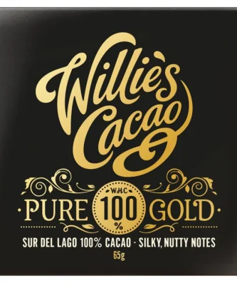 Willie's Cacao Pure 100% Gold Sur del Lago Cacao 65g
