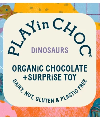 PLAYin CHOC Dinosaurs Organic Chocolate Plus Surprise Toy 50g