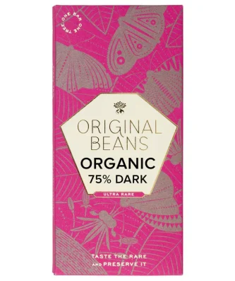 Original Beans Organic 75% Dark Chocolate Piura Porcelana 70g