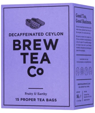 Brew Tea Co CO2 Decaffeinated Tea Bags 15 per pack