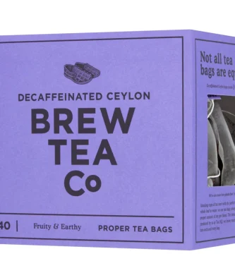 Brew Tea Co CO2 Decaffeinated Tea Bags 40 per pack