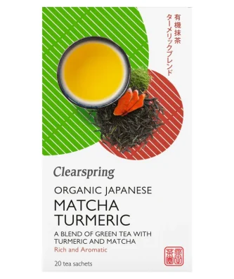 Clearspring Organic Japanese Matcha Turmeric Green Tea Teabags 20 per pack