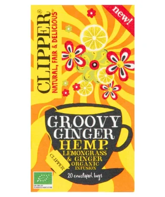 Clipper Groovy Ginger Hemp Lemongrass & Ginger Organic Infusion 20 per pack