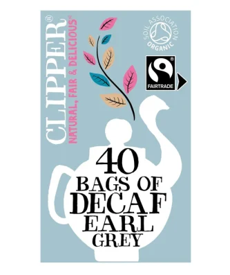 Clipper Organic & Fairtrade Decaffeinated Earl Grey 40 per pack