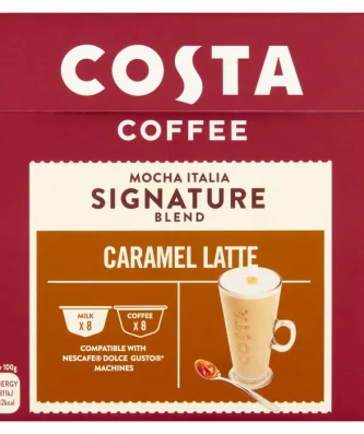 Costa Coffee Nescafe Dolce Gusto Compatible Caramel Latte 16 per pack