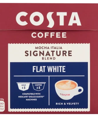 Costa Coffee Nescafe Dolce Gusto Compatible Flat White 16 per pack
