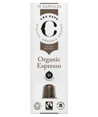 CRU Kafe Organic Espresso Blend Nespresso Compatible Capsules 10 per pack