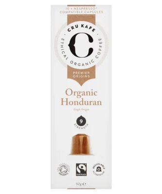 CRU Kafe Organic Honduran Single Origin Nespresso Compatible Capsules 10 per pack