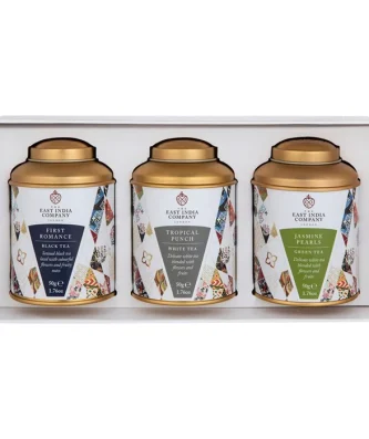 East India Company Fine Loose Leaf Tea Caddy Selection 3 x 50g