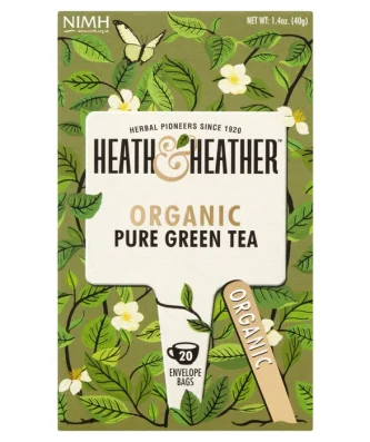 Heath & Heather Organic Pure Green Tea 20 per pack