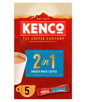 Kenco 2 in 1 Smooth White Instant Coffee Sachets 5 x 14g