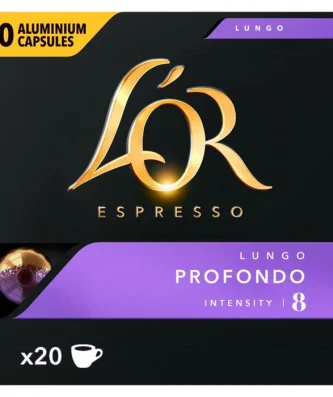 L'OR Espresso Lungo Intensity 8 Coffee Capsules 20 per pack