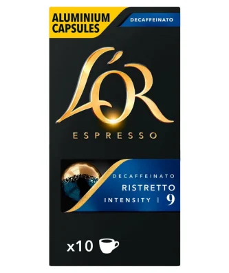 L'OR Espresso Ristretto Intensity 9 Decaff Coffee Capsules 10 per pack