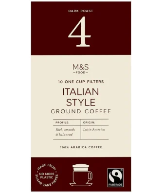 M&S 10 Cup Filters Italian Style Coffee 10 per pack