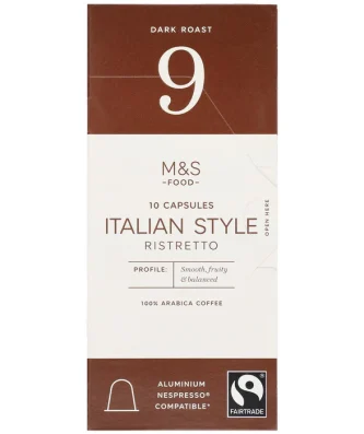 M&S 10 Italian Coffee Capsules 10 per pack