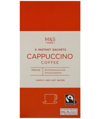 M&S Fairtrade Instant Cappuccino Sachets 8 per pack