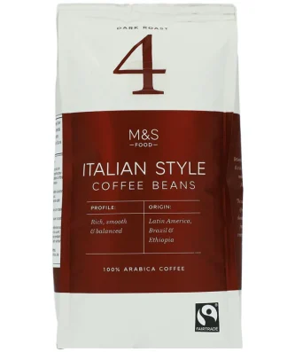 M&S Fairtrade Italian Coffee Beans 227g