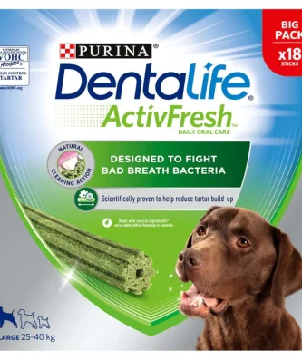 Dentalife ActivFresh Large Dog Treat Dental Stick 18 Sticks
