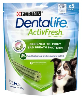 Dentalife ActivFresh Medium Dog Treat Dental Stick 5 Sticks